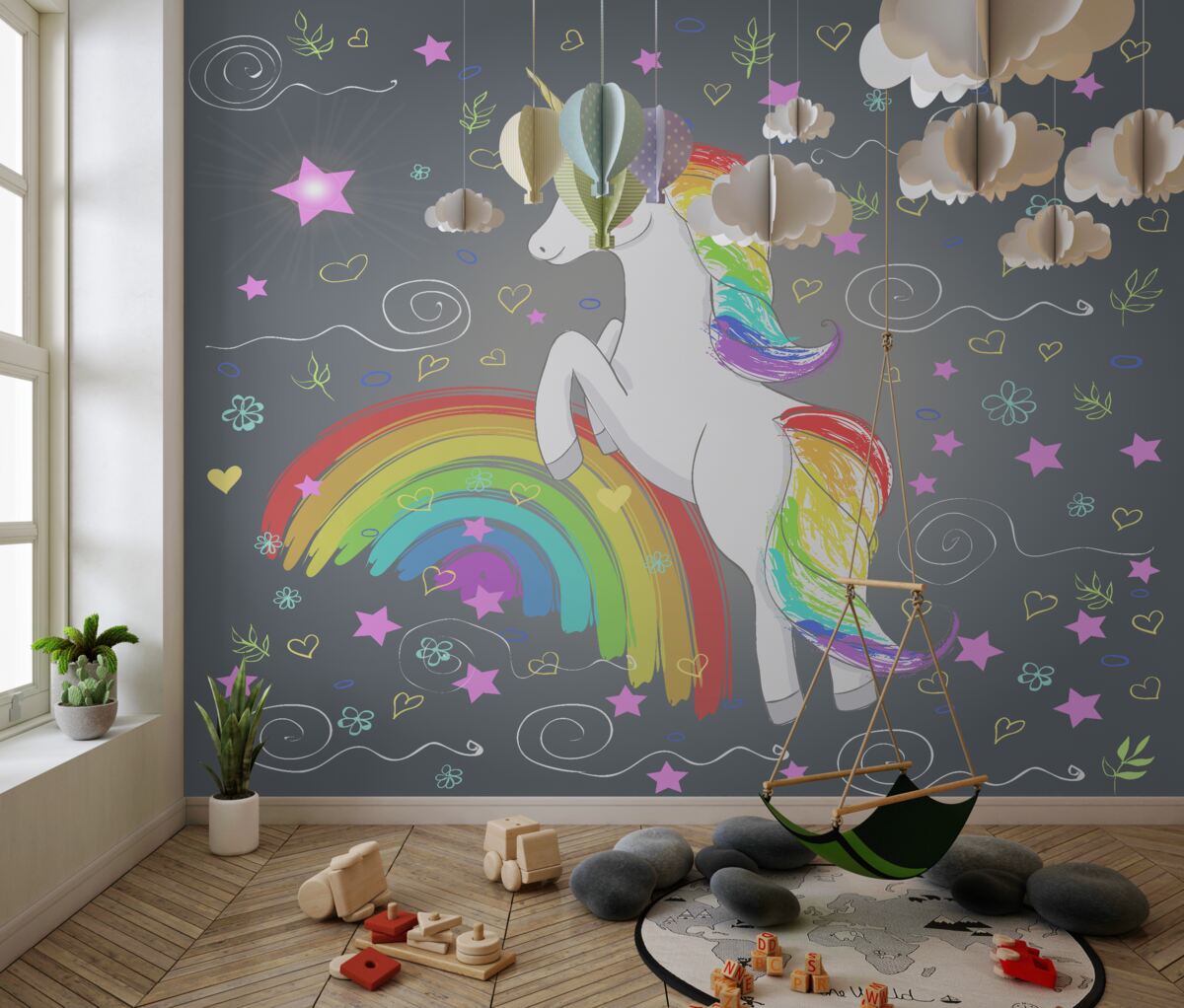 Fototapeta Jednorożec na tęczy