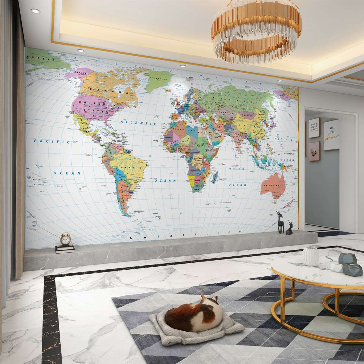 Fototapeta geopolityczna mapa świata