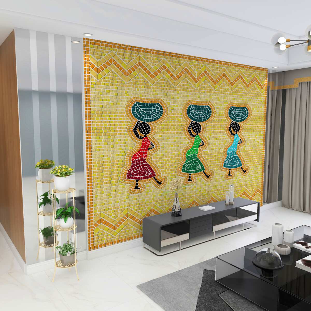 Fototapeta etniczne wizerunki kobiet w sukienkach