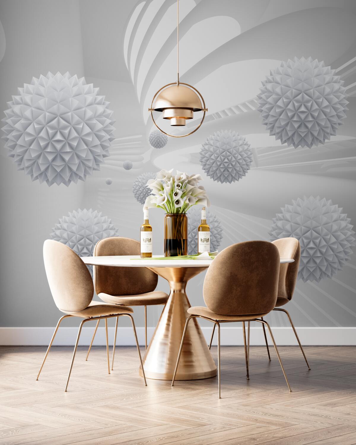 Fototapeta abstrakcja pływających kulek