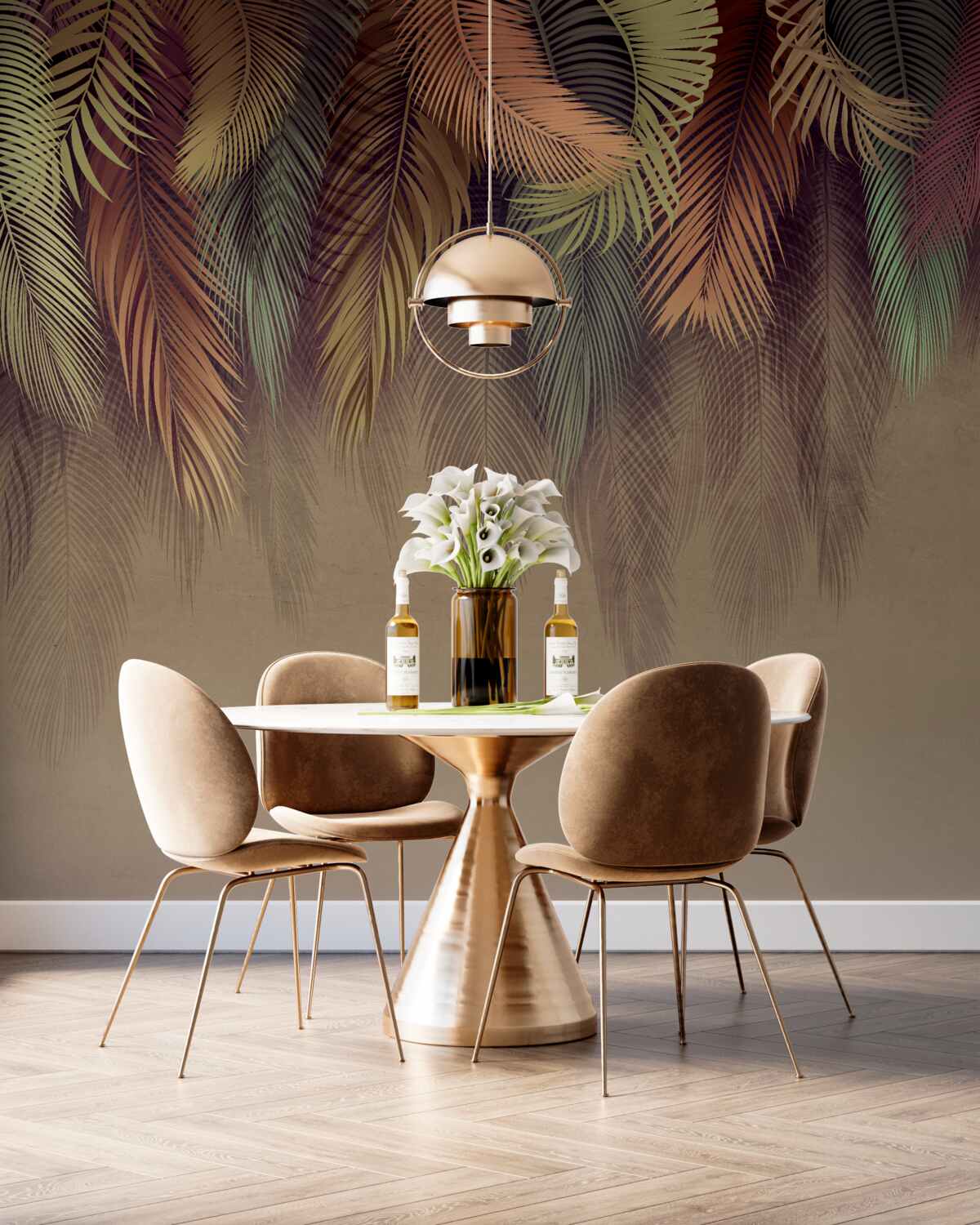 Fototapeta jesienne liście paproci