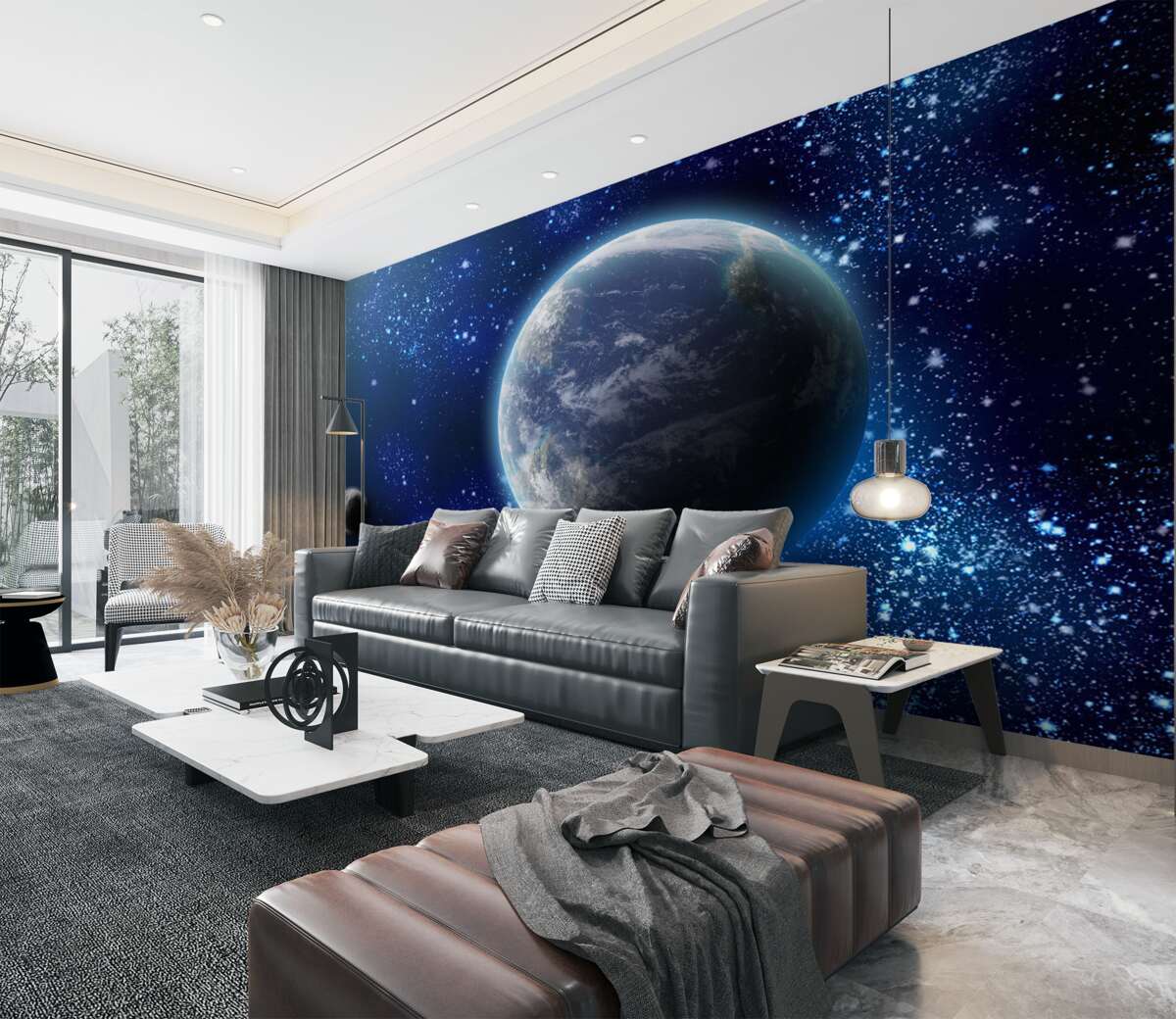 Fototapeta Ziemia i jej kosmiczne otoczenie