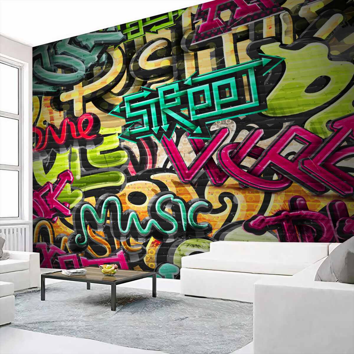 Fototapeta litery w stylu graffiti