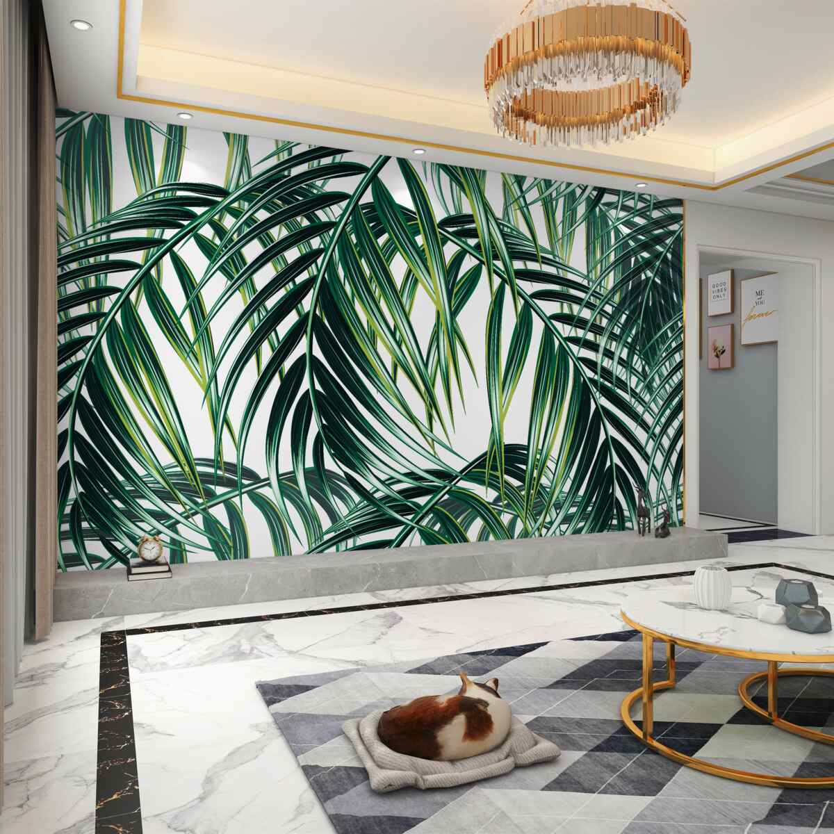 Fototapeta grube zielone liście paproci