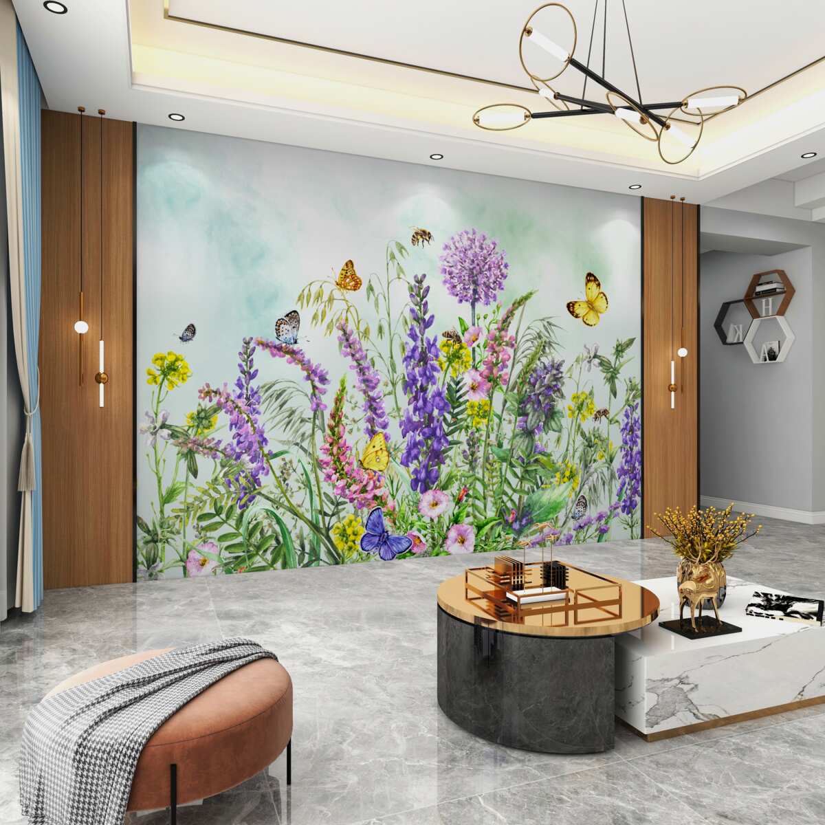 Fototapeta letnie rośliny łąkowe na otwartym niebie