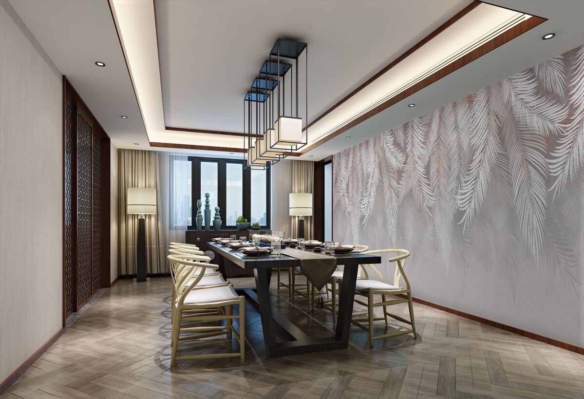 Fototapeta jasnoszare gałęzie paproci