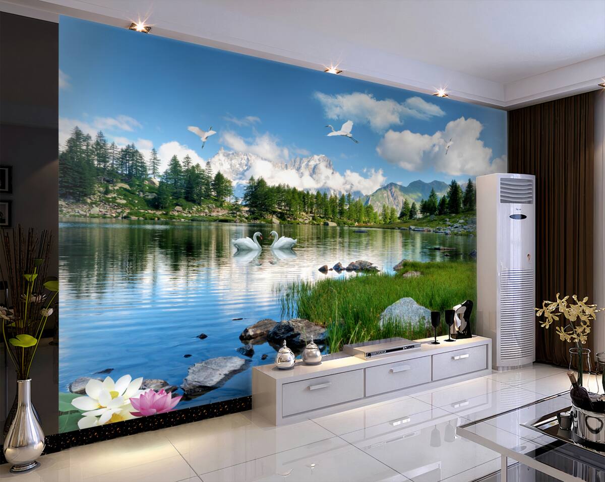 Fototapeta ciche górskie jeziora w letni dzień