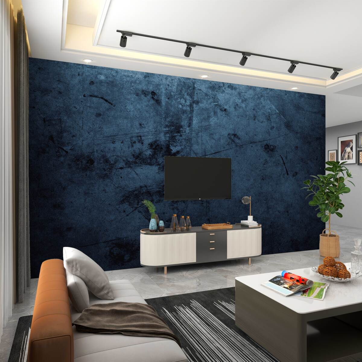 Fototapeta ulewny deszcz w nocnym lesie