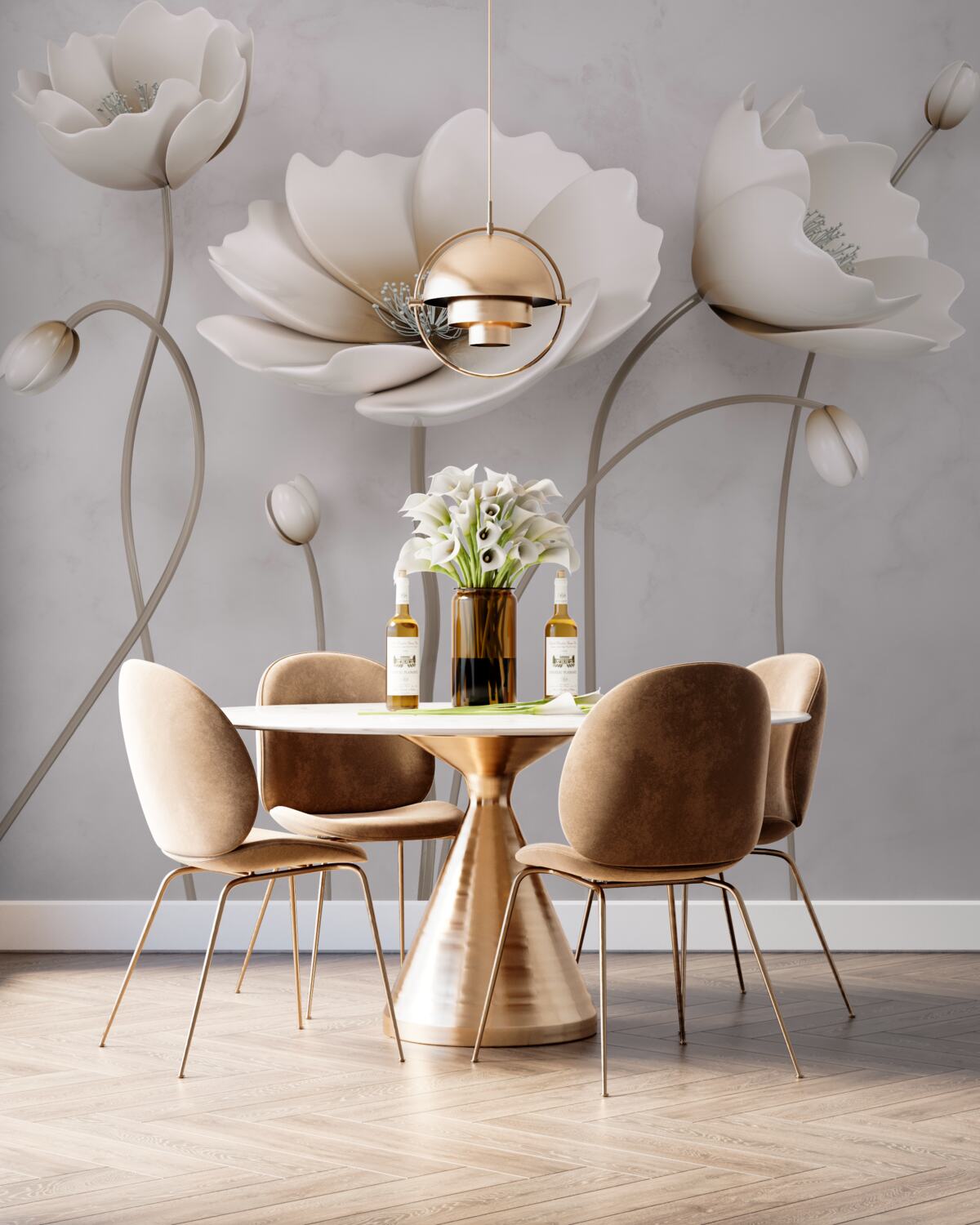 Fototapeta smukłe białe maki