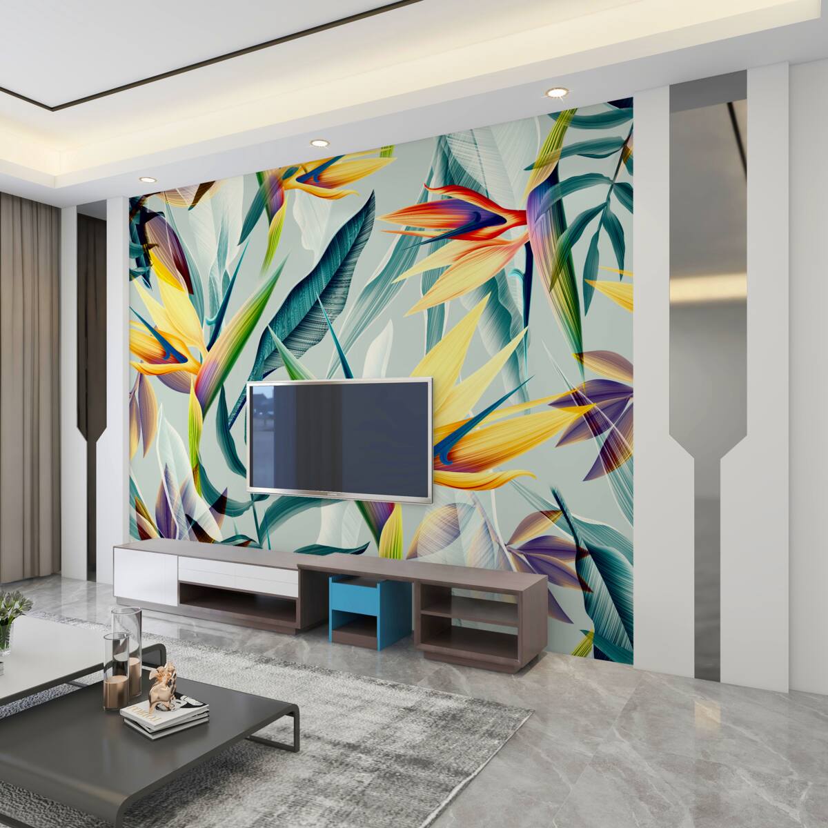 Fototapeta kolorowe liście w lesie deszczowym