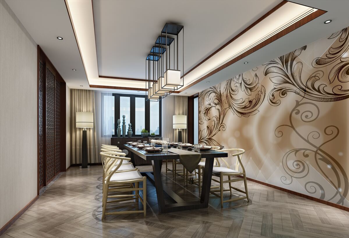 Fototapeta ażurowe rośliny na brązowym tle