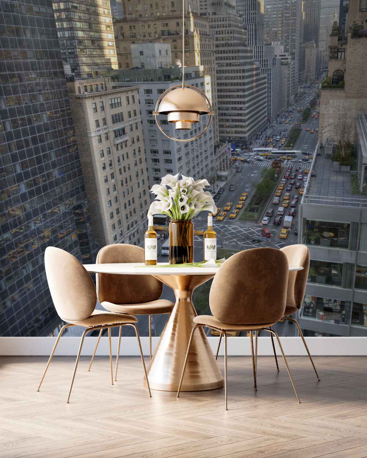 Fototapeta panorama metropolii z drogą