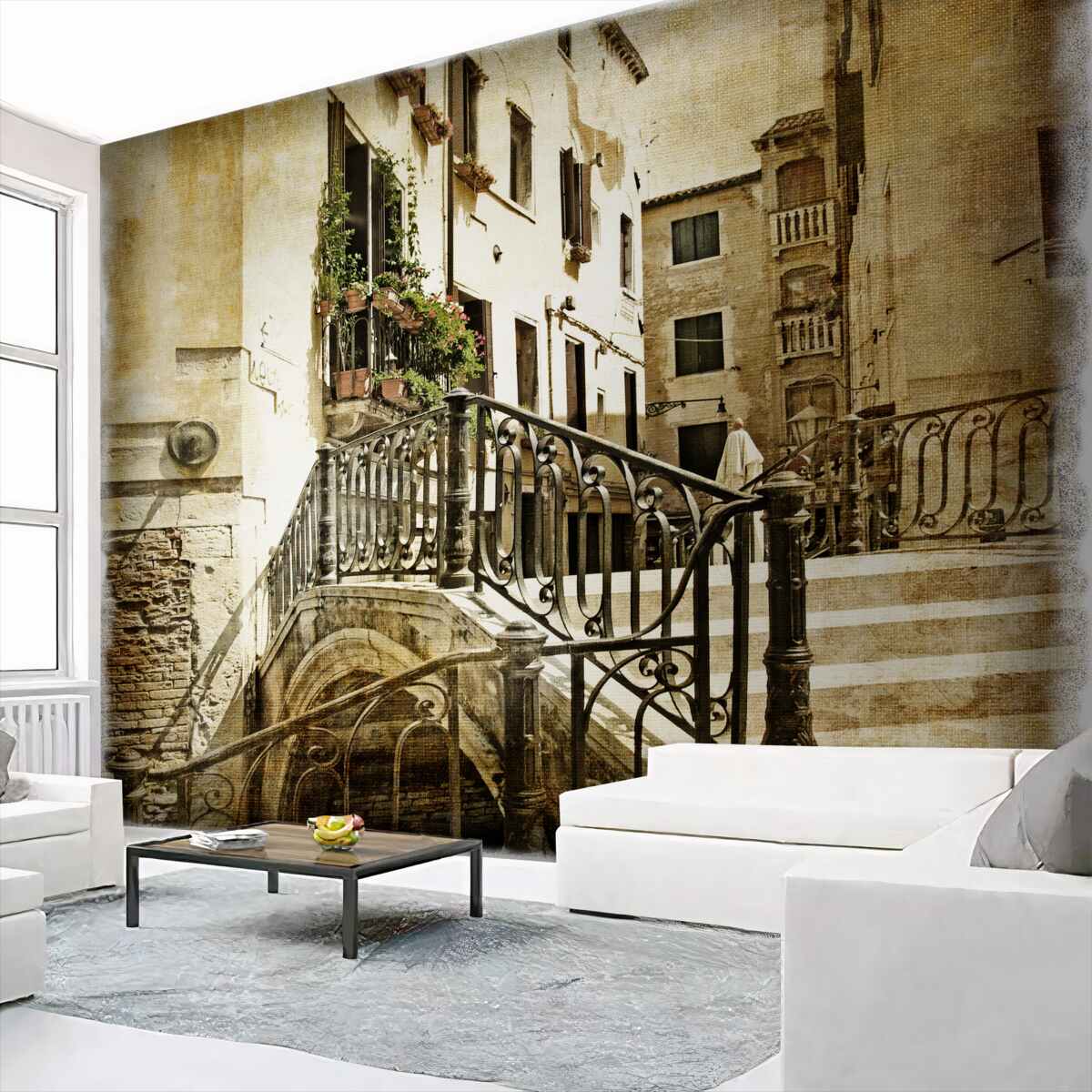 Fototapeta stary most nad kanałem