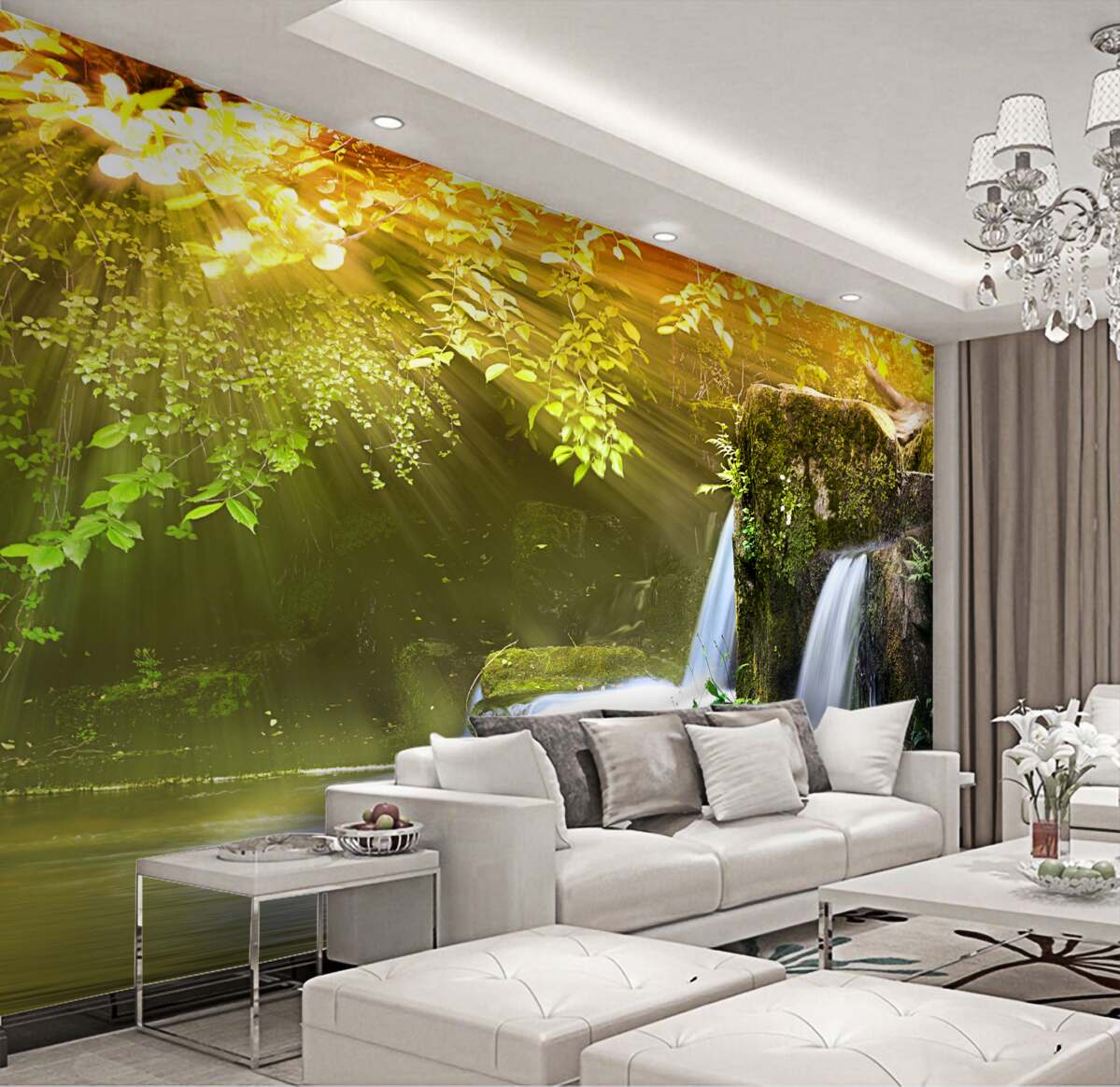 Fototapeta kaskadowo, kaskadowo w słońcu