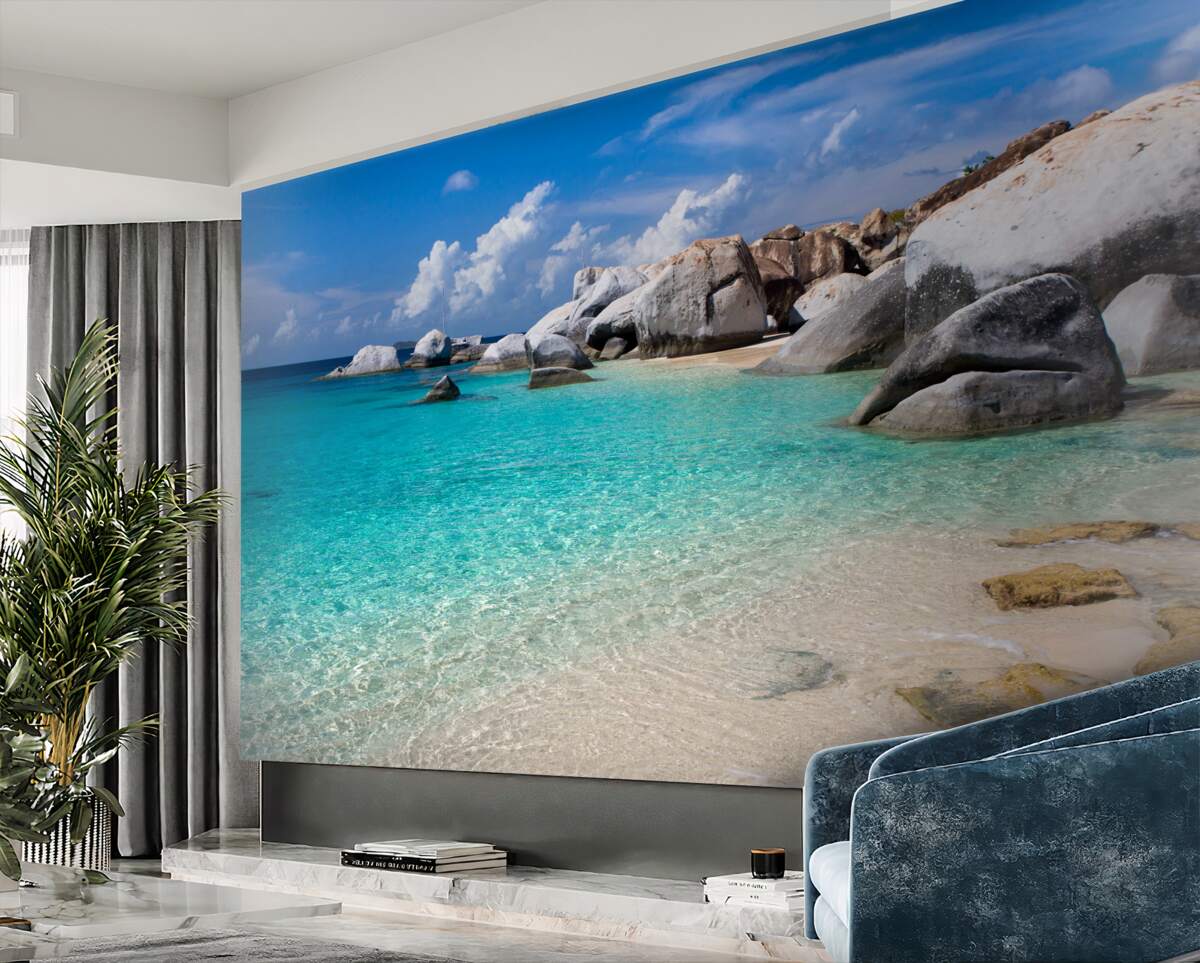 Fototapeta błękitne wody oceanu i piasek