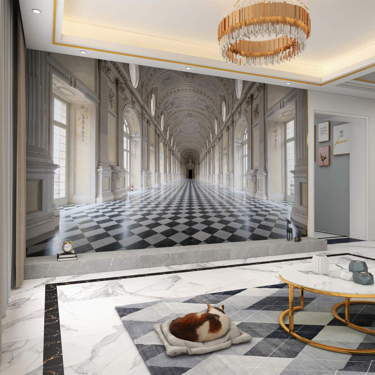 Fototapeta mozaiki w kamiennym pokoju