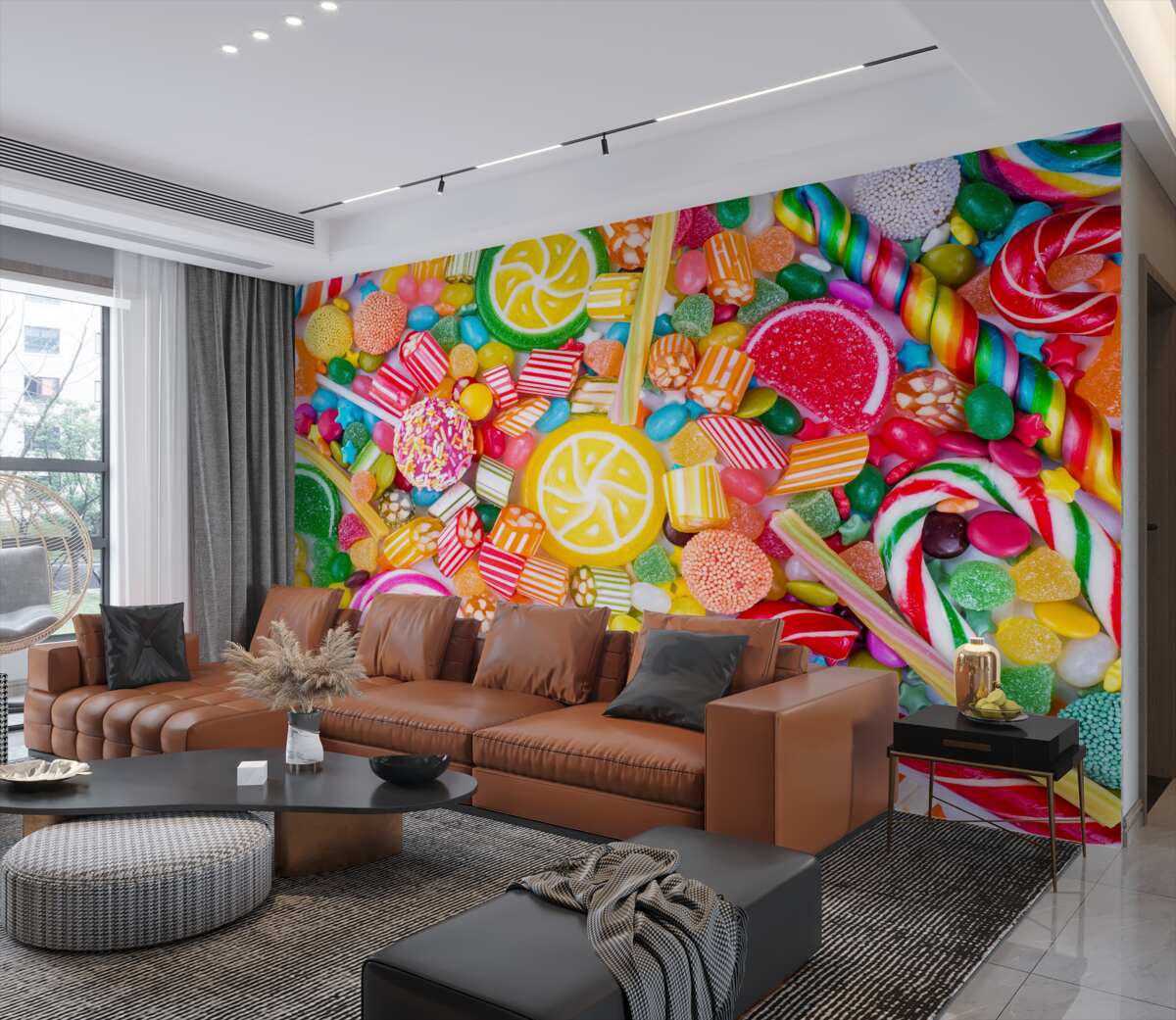 Fototapeta błyszczące cukierki karmelowe