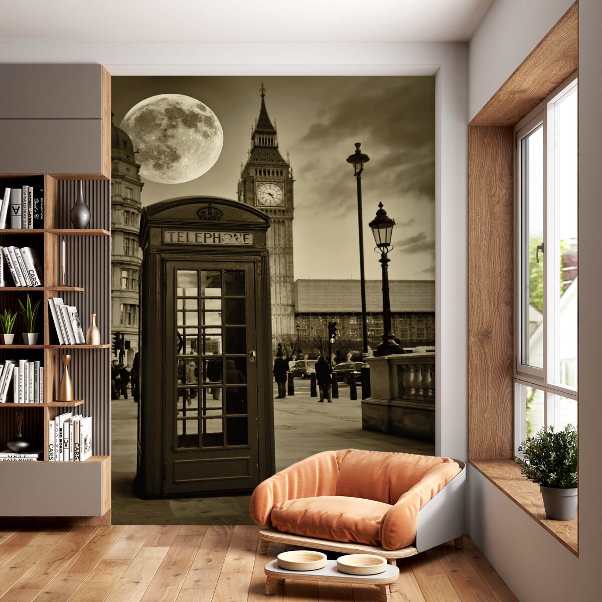 Fototapeta budka telefoniczna w Big Benie