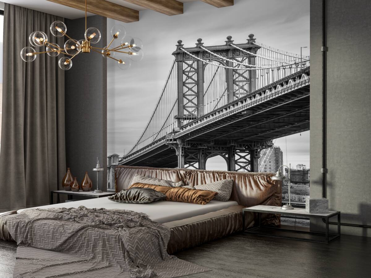 Fototapeta stary most do miasta