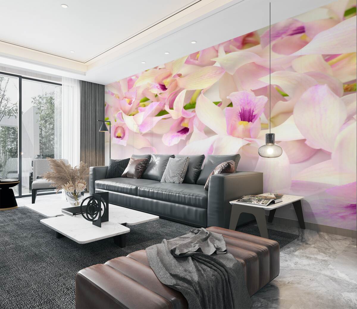 Fototapeta delikatne różowe pąki kwiatowe