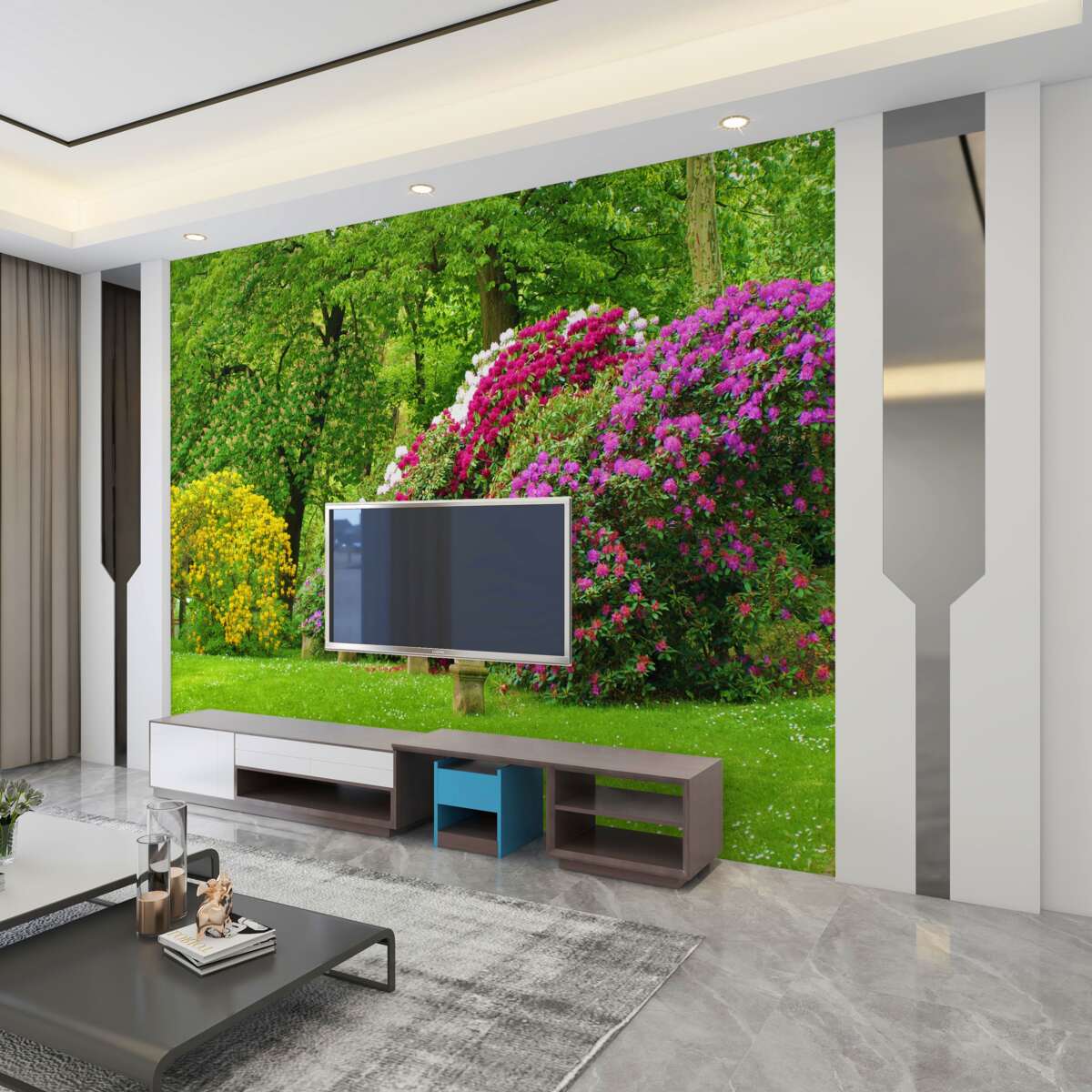 Fototapeta krzewy zabarwione na zielono