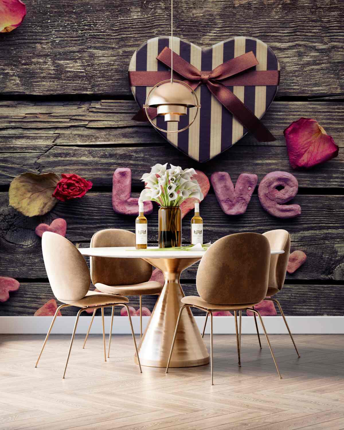 Fototapeta pudełko w kształcie serca z miłością