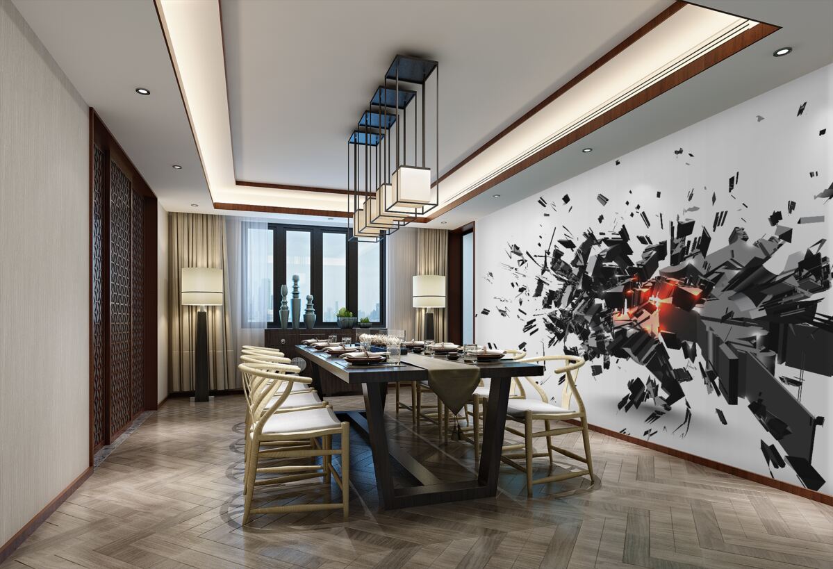 Fototapeta wybuch abstrakcyjnej czarnej farby