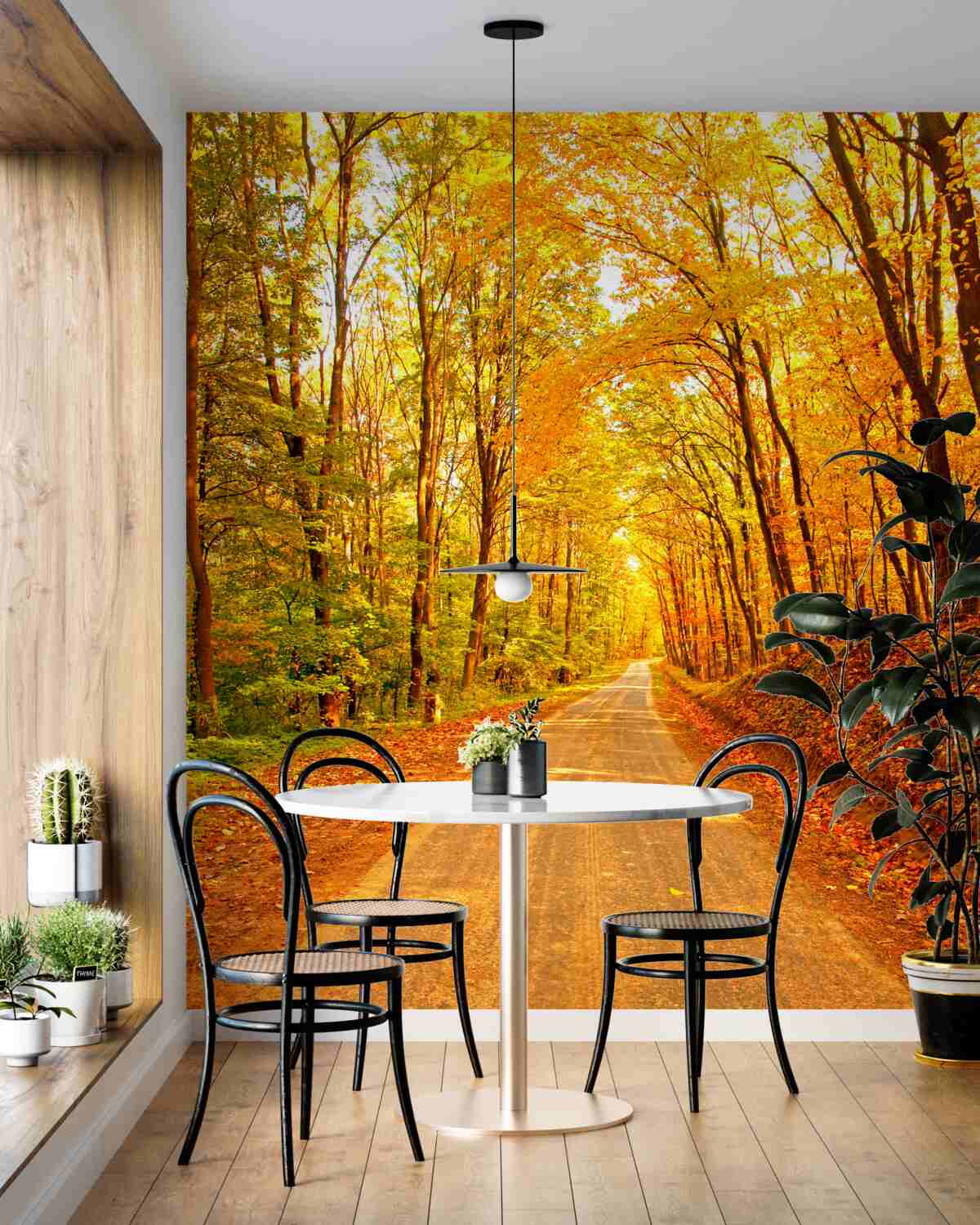 Fototapeta ścieżka w jesiennym lesie