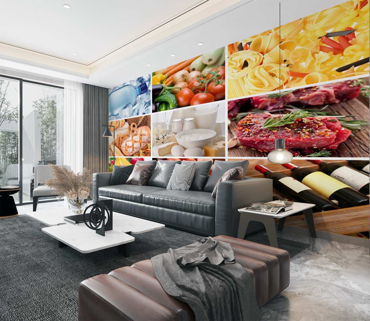 Fototapeta skład różnych produktów spożywczych