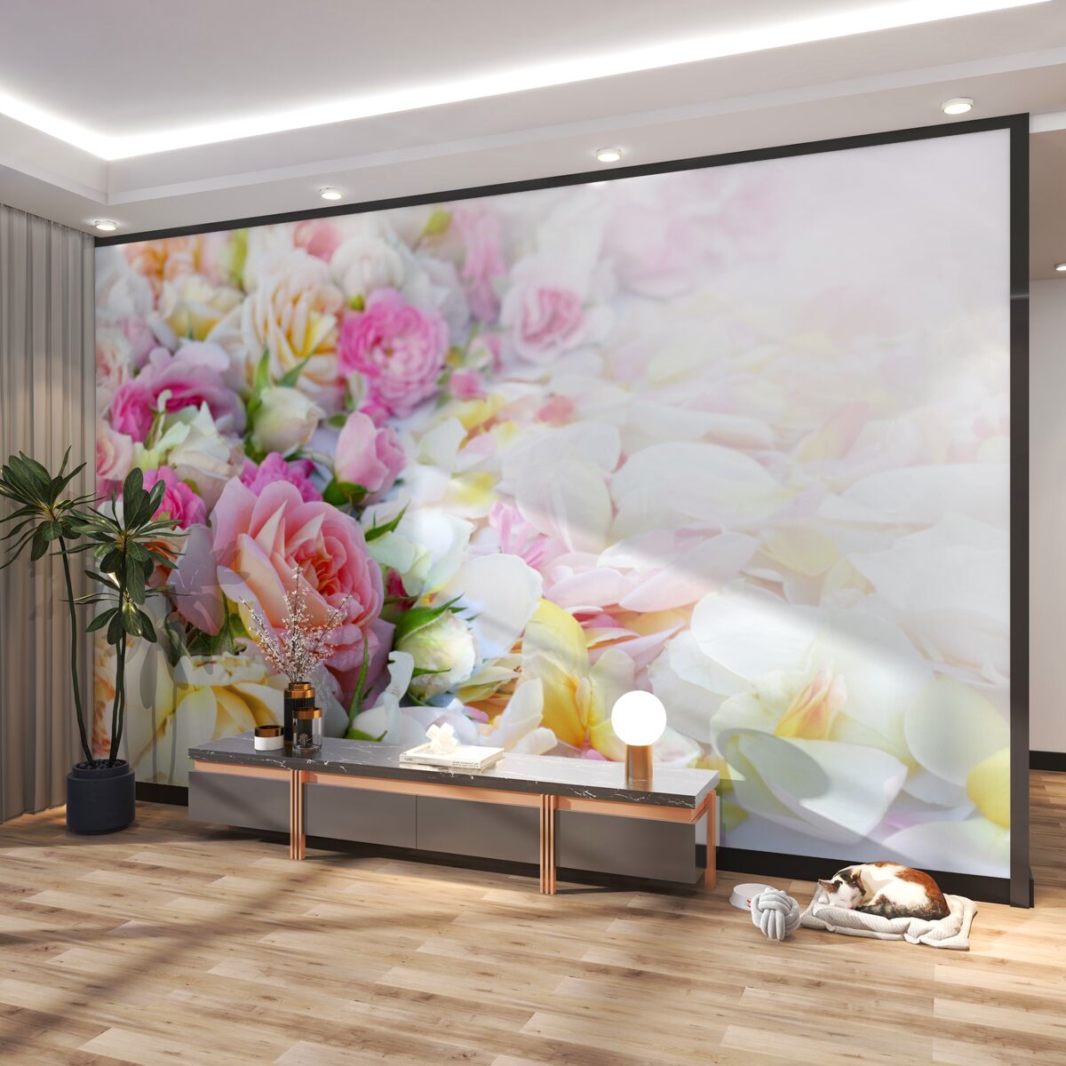 Fototapeta kompozycja jasnych letnich kwiatów