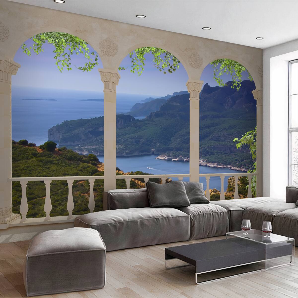 Fototapeta panoramiczny widok z tarasu