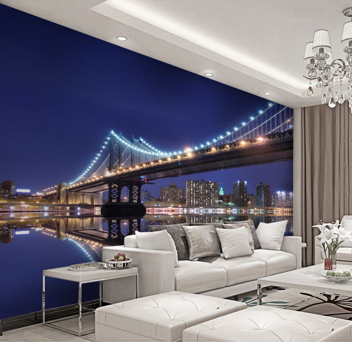 Fototapeta Most Brookliński w odbiciu w wodzie