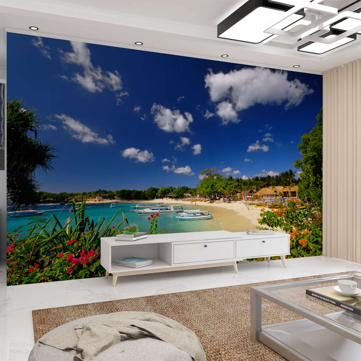 Fototapeta cicha letnia plaża na wyspie