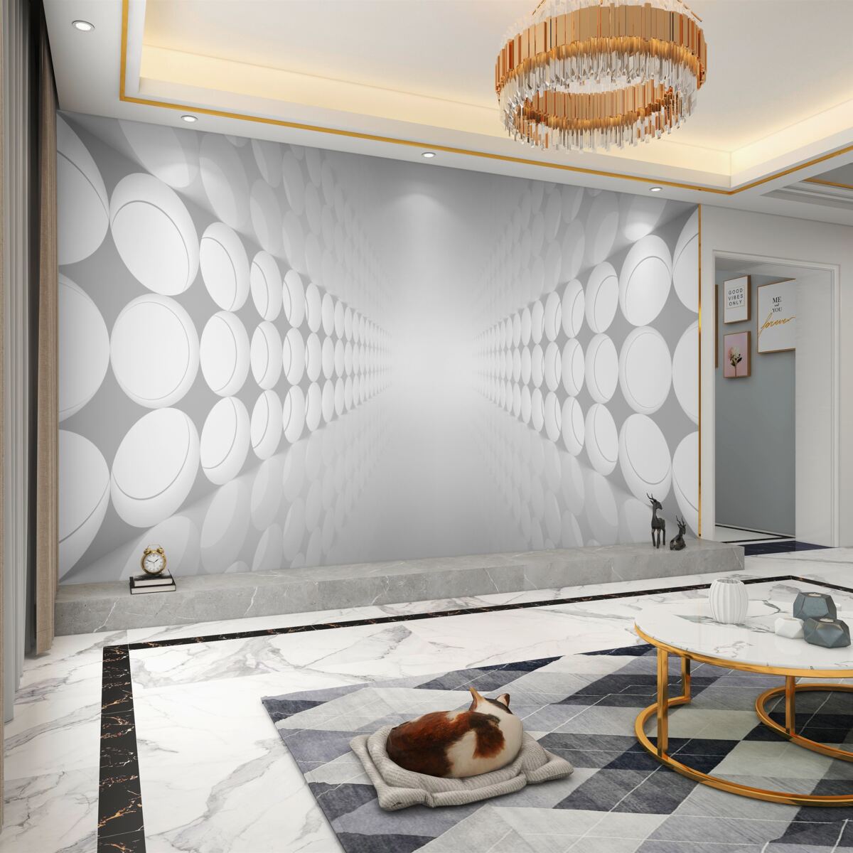 Fototapeta abstrakcyjny tunel z jasnym światłem