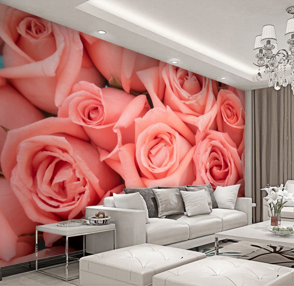 Fototapeta delikatne różowe pąki róż