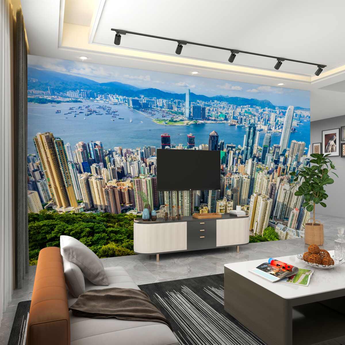 Fototapeta Wieżowce w Szanghaju w letni dzień