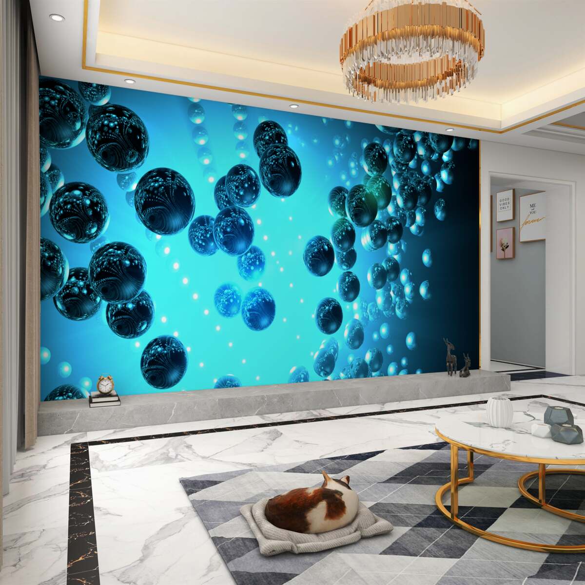 Fototapeta cząsteczki wody w szklance