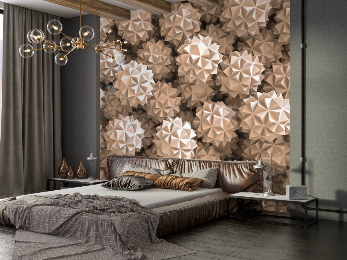 Fototapeta geometryczna abstrakcja spiczastych kulek