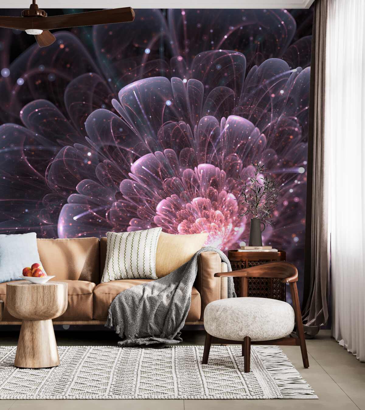 Fototapeta abstrakcja kosmiczna kwiatu lotosu