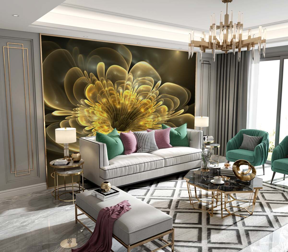 Fototapeta przezroczysty żółty pączek