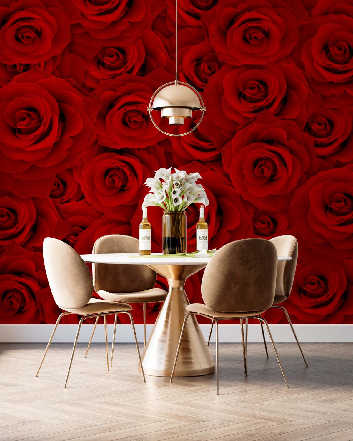 Fototapeta wiele czerwonych róż