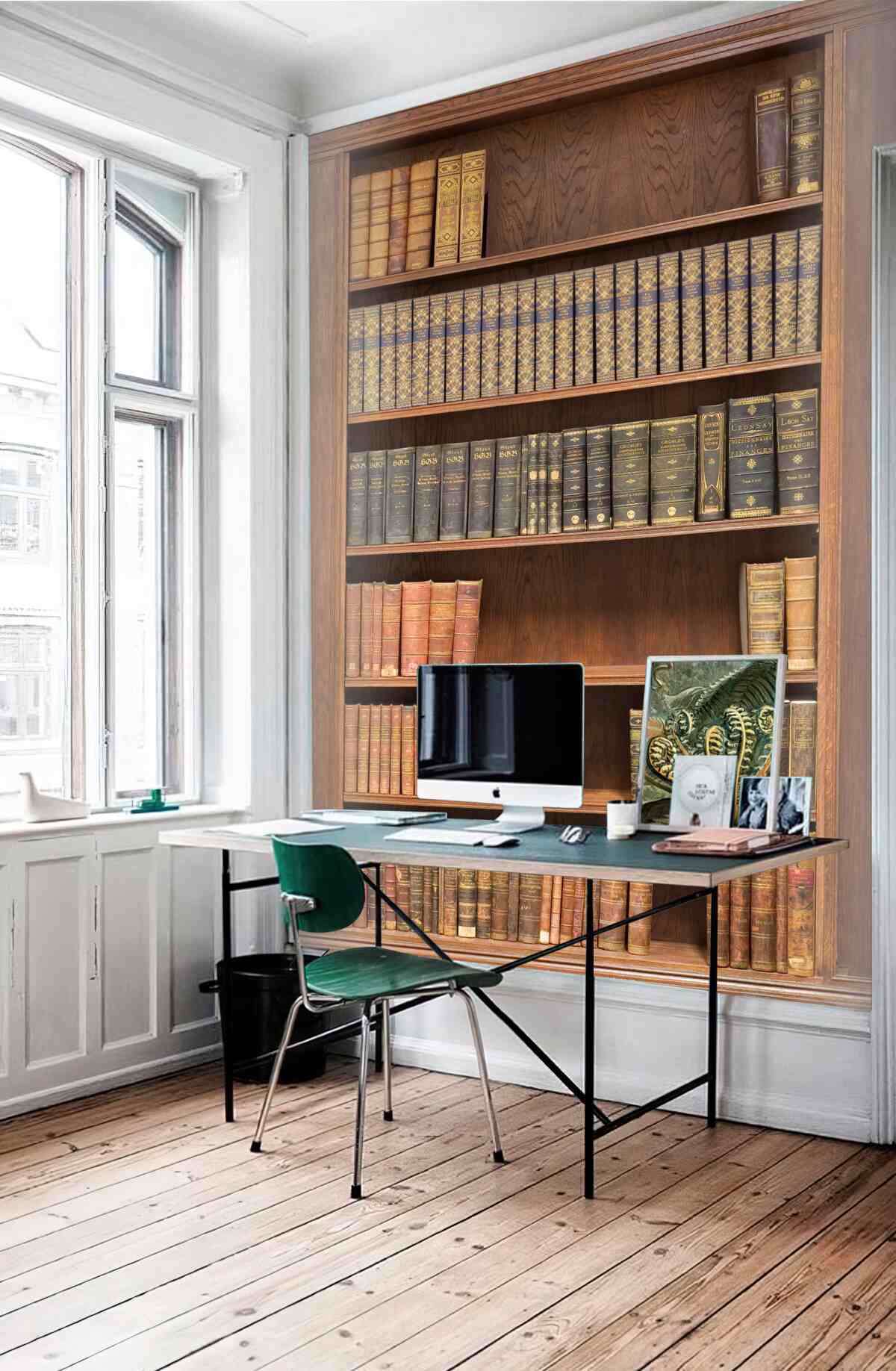 Fototapeta półka z różnymi książkami