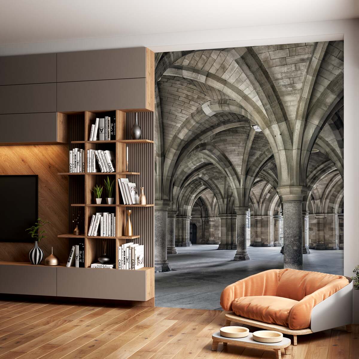 Fototapeta wysokie okrągłe kamienne łuki