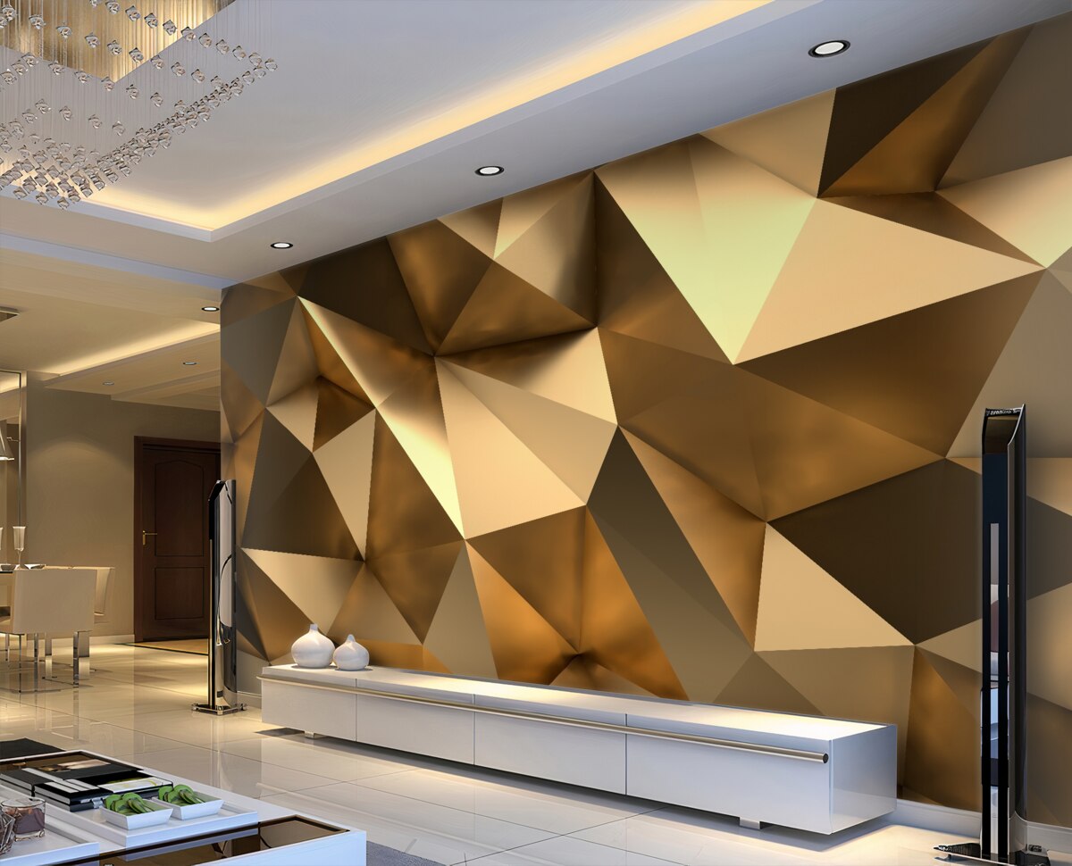 Fototapeta złote kształty geometryczne