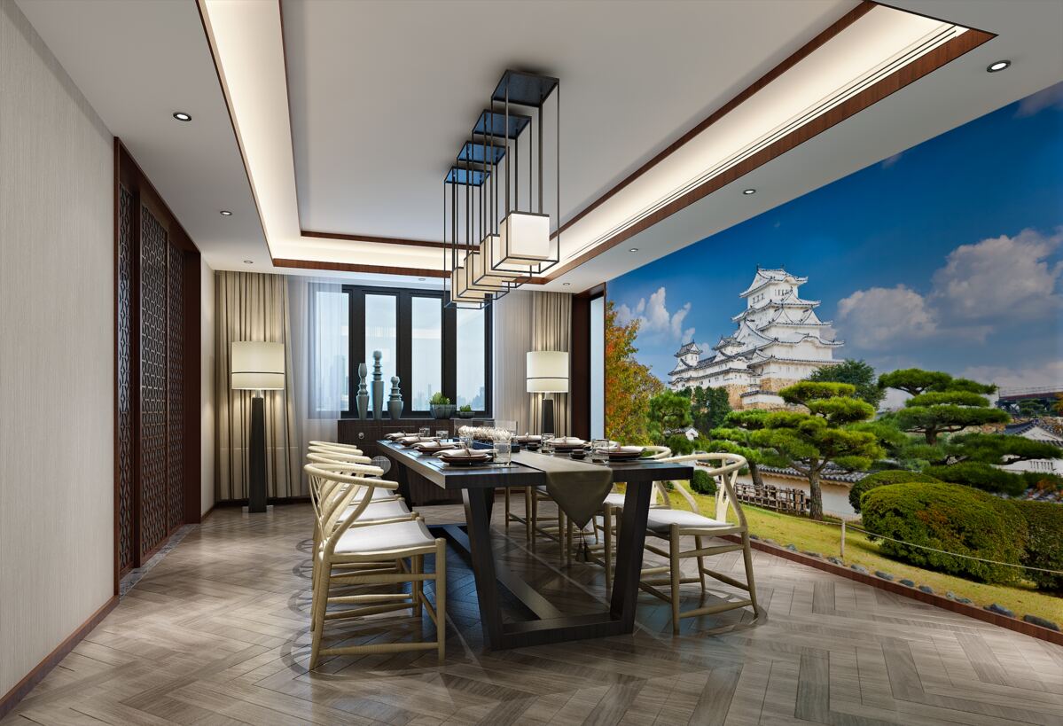 Fototapeta Japońska górska świątynia w zieleni