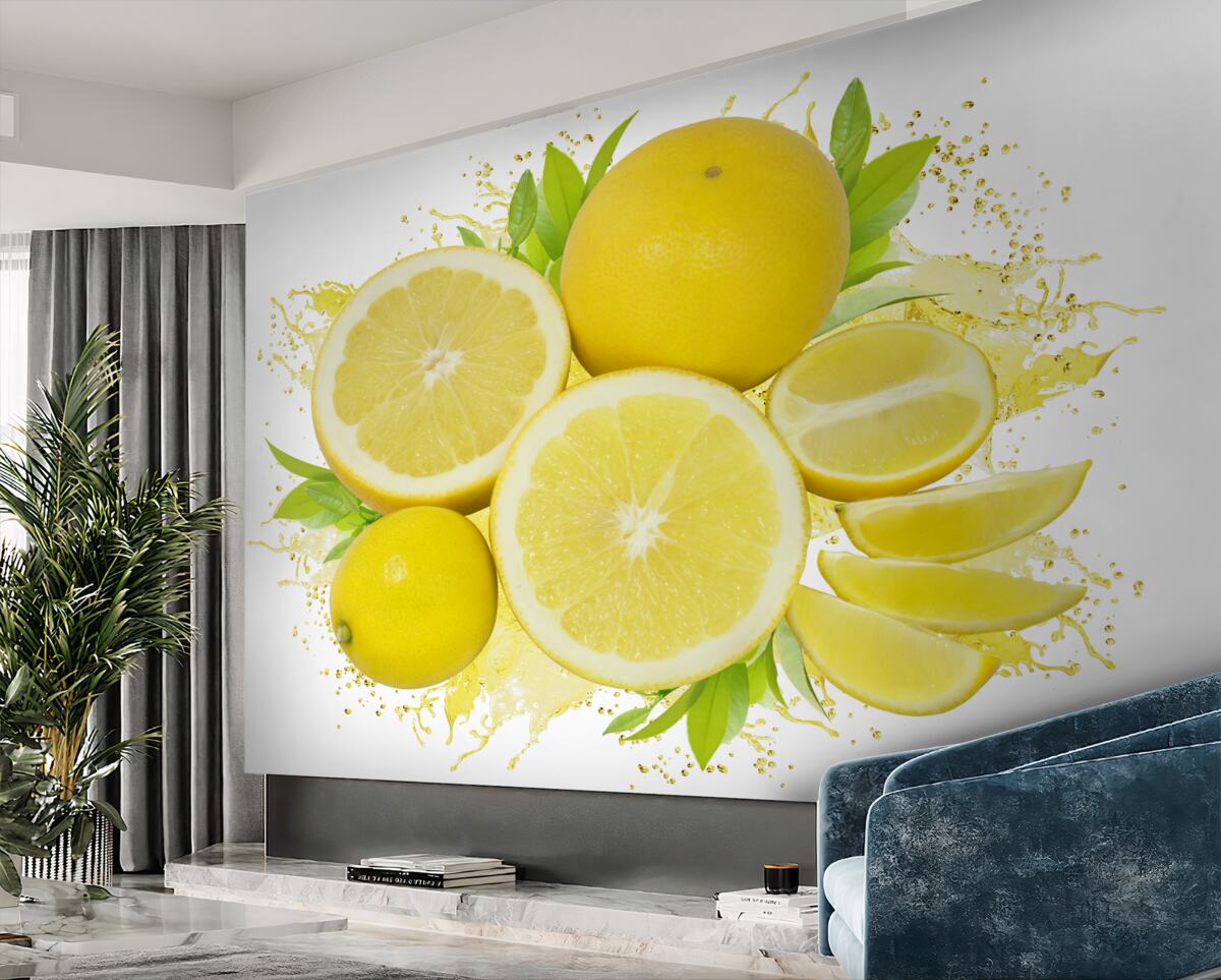 Fototapeta dojrzałe żółte cytryny