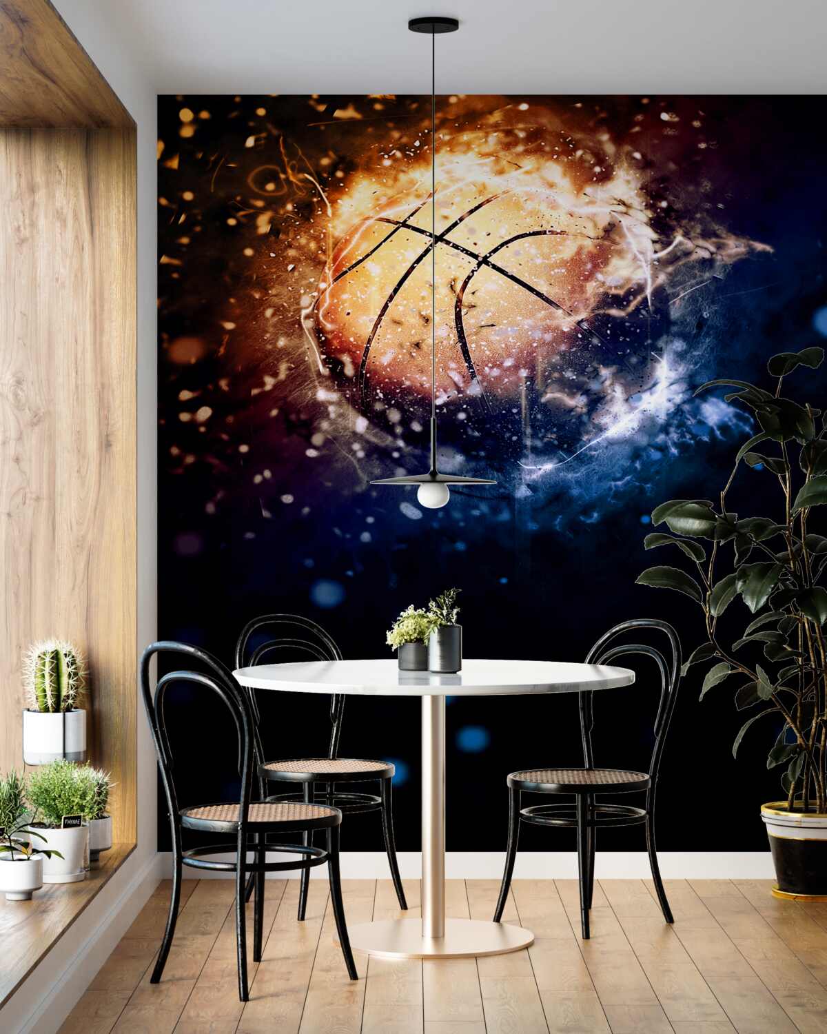 Fototapeta płonąca koszykówka