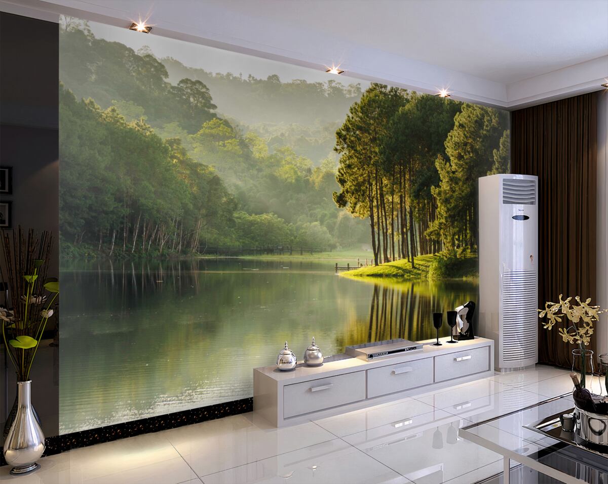 Fototapeta spokojne wody górskiej rzeki