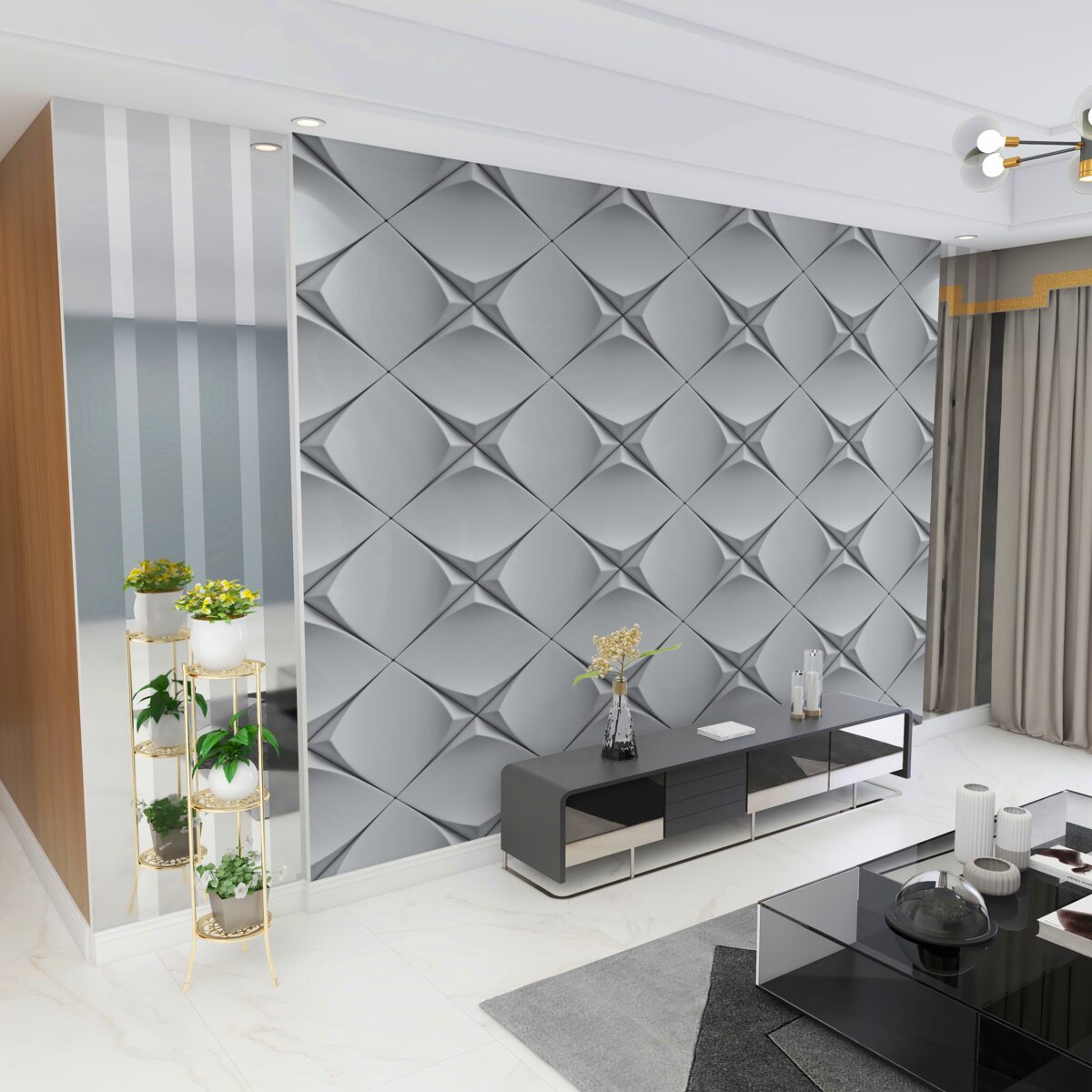 Fototapeta abstrakcyjne tło białych kształtów