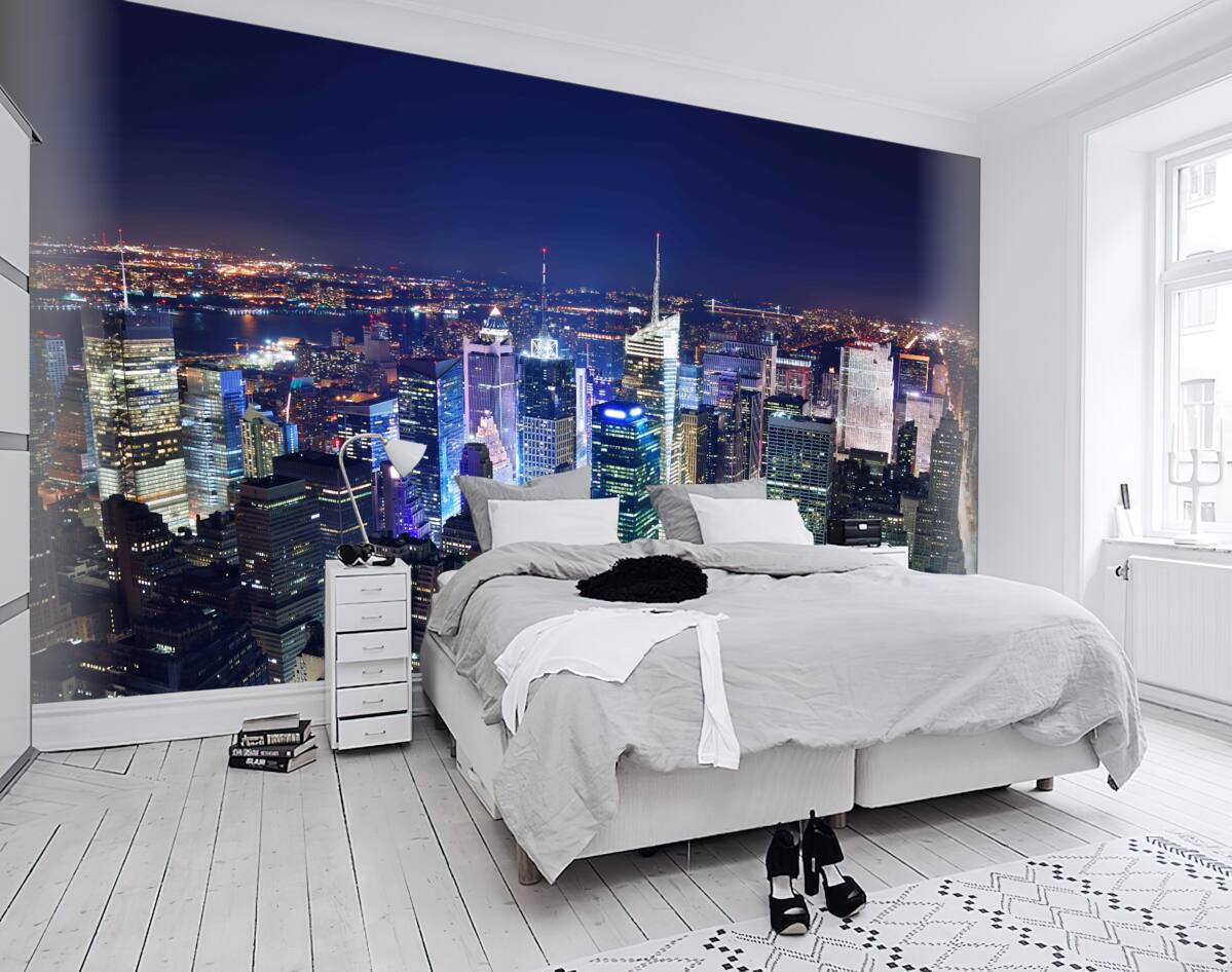 Fototapeta jasne światła nocnej metropolii